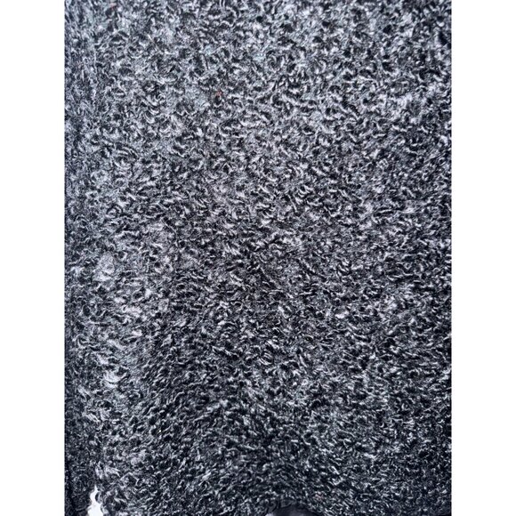 Jacket Black Curly Lamb Brown Fur Collar & Button Closure Small 1950 - Picture 14 of 14